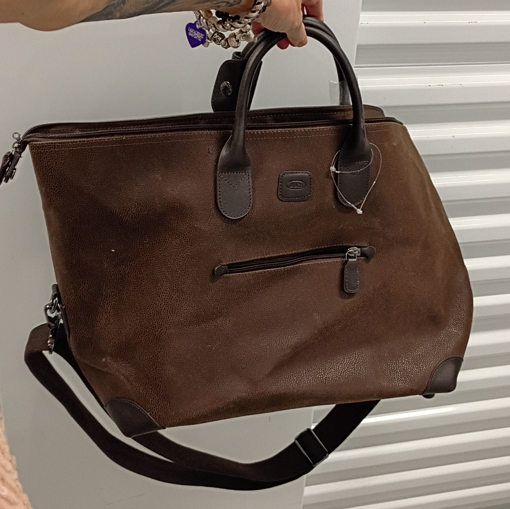 Bricks Boutique High Quality Brown Leather  Weekend Bag